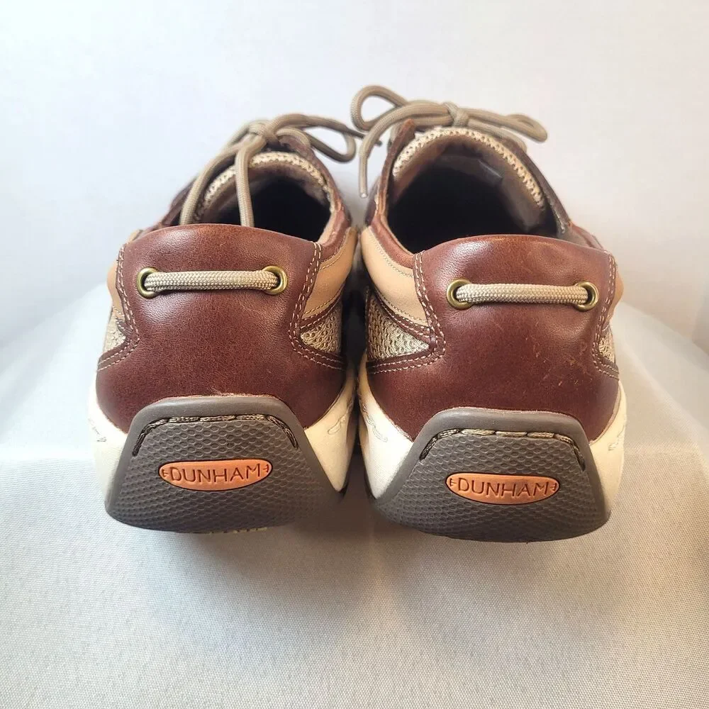Dunham Men's Captain Brown Leather Vented Boat 8.5 Shoes MCN410BR Excellent